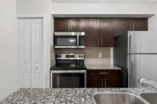 2209-81 Legacy Boulevard Se, Calgary, AB - Indoor Photo Showing Kitchen With Double Sink