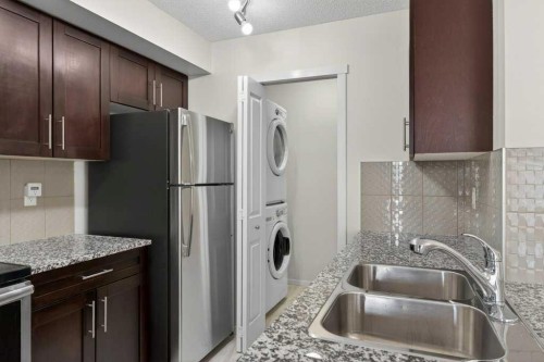 2209-81 Legacy Boulevard Se, Calgary, AB - Indoor Photo Showing Kitchen With Double Sink