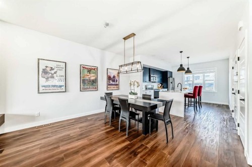 29 Midgrove Lane Sw, Airdrie, AB - Indoor Photo Showing Dining Room