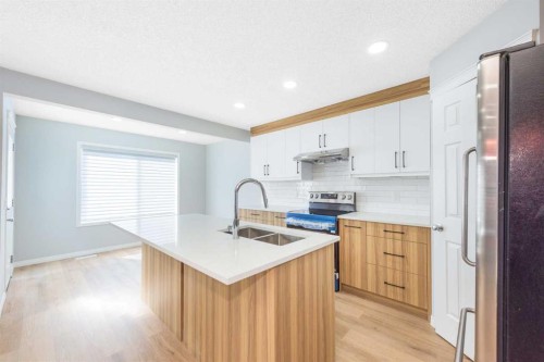 8454 Saddleridge Drive Ne, Calgary, AB - Indoor Photo Showing Kitchen With Double Sink With Upgraded Kitchen