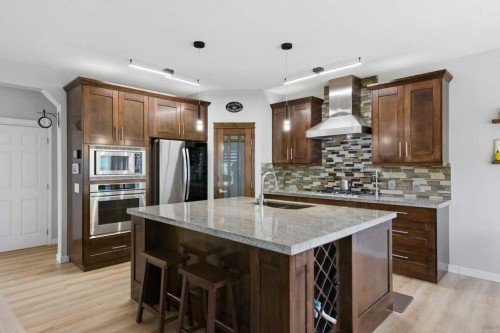129 Cranfield Green Se, Calgary, AB - Indoor Photo Showing Kitchen With Upgraded Kitchen