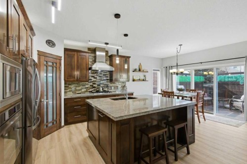 129 Cranfield Green Se, Calgary, AB - Indoor Photo Showing Kitchen With Upgraded Kitchen