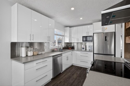 1 Templemont Road Ne, Calgary, AB - Indoor Photo Showing Kitchen With Stainless Steel Kitchen With Upgraded Kitchen