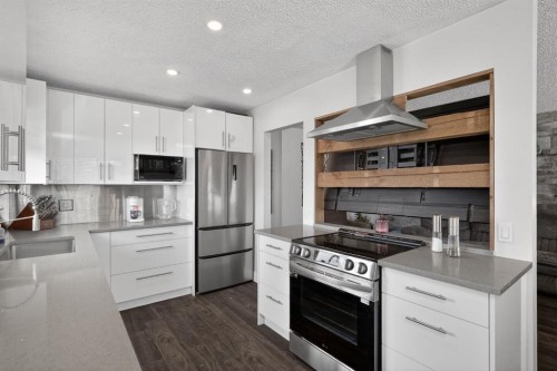 1 Templemont Road Ne, Calgary, AB - Indoor Photo Showing Kitchen With Stainless Steel Kitchen With Upgraded Kitchen