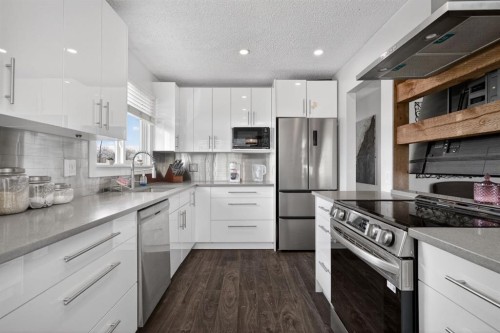 1 Templemont Road Ne, Calgary, AB - Indoor Photo Showing Kitchen With Stainless Steel Kitchen With Upgraded Kitchen