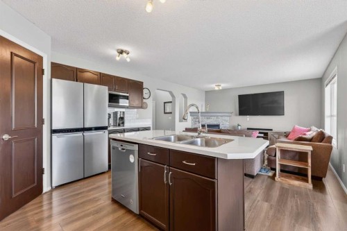 112 Chaparral Circle Se, Calgary, AB - Indoor Photo Showing Kitchen With Stainless Steel Kitchen With Double Sink