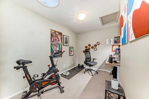 205-20 Panatella Landing Nw, Calgary, AB - Indoor Photo Showing Gym Room