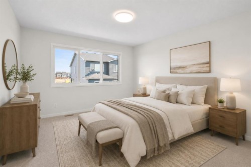 675 Buffaloberry Manor Se, Calgary, AB - Indoor Photo Showing Bedroom