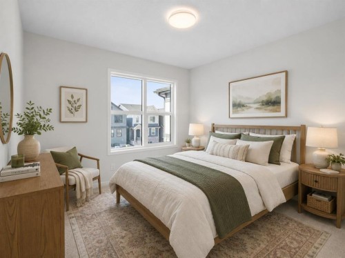 675 Buffaloberry Manor Se, Calgary, AB - Indoor Photo Showing Bedroom