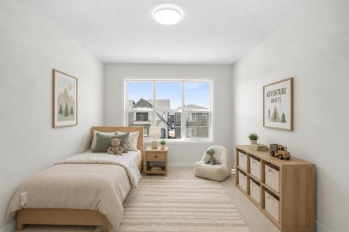 675 Buffaloberry Manor Se, Calgary, AB - Indoor Photo Showing Bedroom
