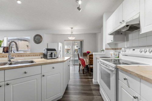 100 Saddlecrest Boulevard Ne, Calgary, AB - Indoor Photo Showing Kitchen With Double Sink