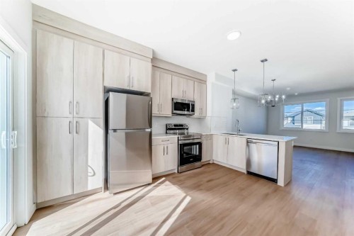 21 Cornergate Place Ne, Calgary, AB - Indoor Photo Showing Kitchen With Upgraded Kitchen