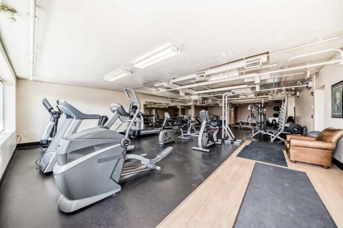 2-132 Rockyledge View Nw, Calgary, AB - Indoor Photo Showing Gym Room