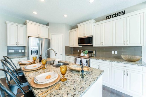 292 Auburn Bay Drive Se, Calgary, AB - Indoor Photo Showing Kitchen With Double Sink With Upgraded Kitchen