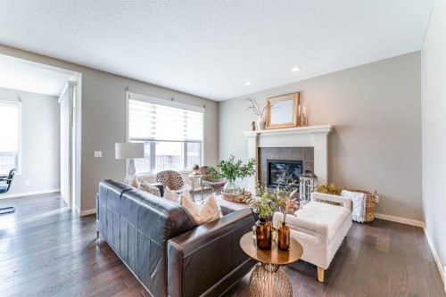 292 Auburn Bay Drive Se, Calgary, AB - Indoor Photo Showing Living Room With Fireplace