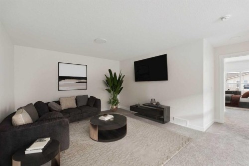 120 Creekstone Circle Sw, Calgary, AB - Indoor Photo Showing Living Room