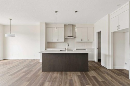 120 Creekstone Circle Sw, Calgary, AB - Indoor Photo Showing Kitchen With Upgraded Kitchen
