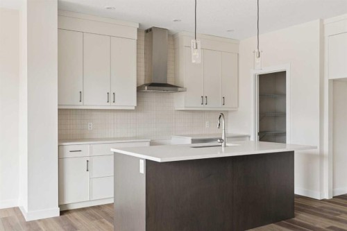 120 Creekstone Circle Sw, Calgary, AB - Indoor Photo Showing Kitchen With Upgraded Kitchen