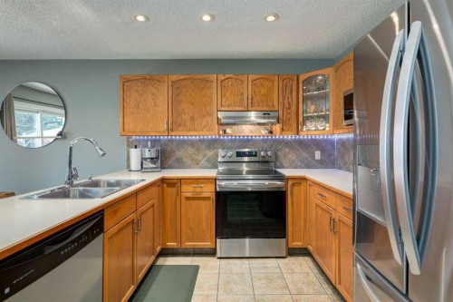 159 Macewan Drive Nw, Calgary, AB - Indoor Photo Showing Kitchen With Stainless Steel Kitchen With Double Sink