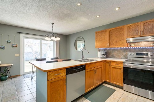 159 Macewan Drive Nw, Calgary, AB - Indoor Photo Showing Kitchen With Double Sink