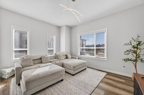 220 Harvest Grove Walk Ne, Calgary, AB - Indoor Photo Showing Living Room