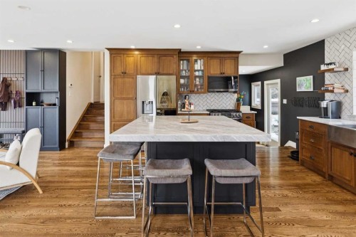 28 Calandar Road Nw, Calgary, AB - Indoor Photo Showing Kitchen With Stainless Steel Kitchen With Upgraded Kitchen