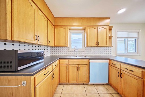 2733 Brecken Road Nw, Calgary, AB - Indoor Photo Showing Kitchen With Double Sink
