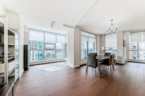 1002-735 2 Avenue Sw, Calgary, AB - Indoor Photo Showing Dining Room