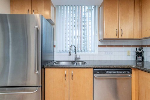404-1108 6 Avenue Sw, Calgary, AB - Indoor Photo Showing Kitchen With Stainless Steel Kitchen With Double Sink