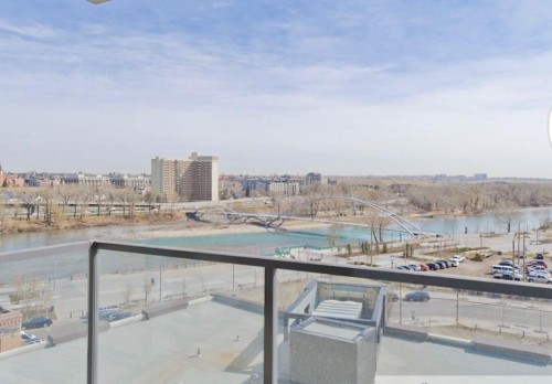 809-550 Riverfront Avenue Se, Calgary, AB - Outdoor With Balcony With View
