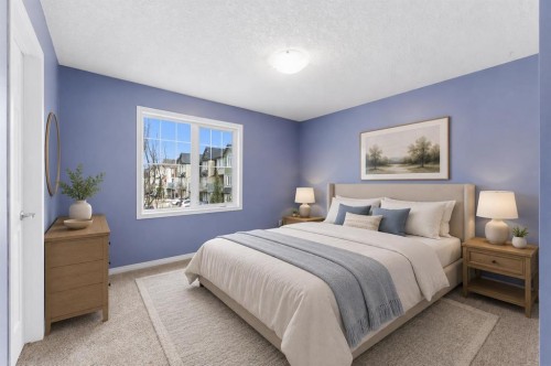 547 Windstone Common Sw, Airdrie, AB - Indoor Photo Showing Bedroom