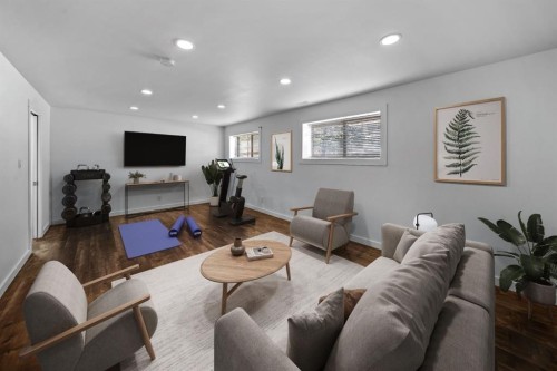 503-108 Armstrong Place, Canmore, AB - Indoor Photo Showing Living Room