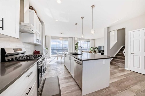 73 Lucas Heights Nw, Calgary, AB - Indoor Photo Showing Kitchen With Upgraded Kitchen