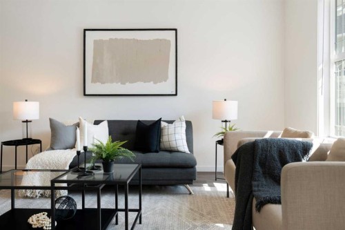 505 Copperstone Manor Se, Calgary, AB - Indoor Photo Showing Living Room