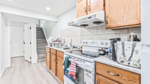 379 Maitland Crescent Ne, Calgary, AB - Indoor Photo Showing Kitchen With Double Sink