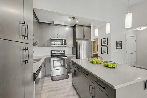 117 Livingston Common Ne, Calgary, AB - Indoor Photo Showing Kitchen With Upgraded Kitchen
