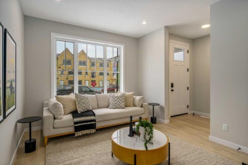 1449 Rangeview Drive Se, Calgary, AB - Indoor Photo Showing Living Room