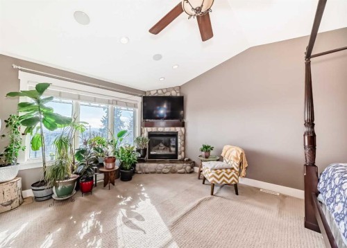 10909 Eamon Road Nw, Calgary, AB - Indoor With Fireplace