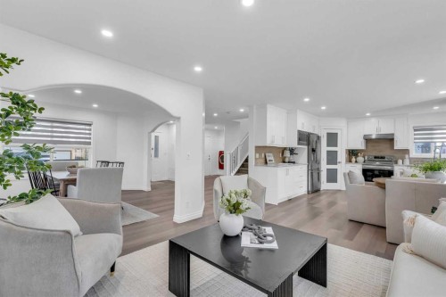 80 Canoe Square Sw, Airdrie, AB - Indoor Photo Showing Living Room