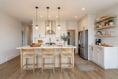 8 Tipping Avenue, Red Deer, AB - Indoor Photo Showing Kitchen With Stainless Steel Kitchen With Upgraded Kitchen