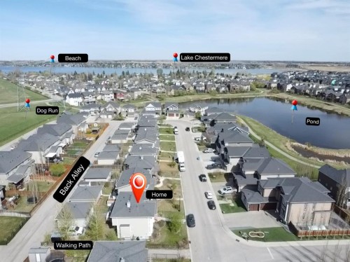 161 Rainbow Falls Glen, Chestermere, AB - Outdoor With Deck Patio Veranda With Facade