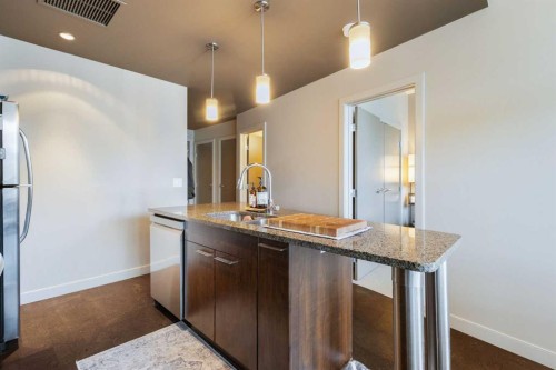1902-220 12 Avenue Se, Calgary, AB - Indoor Photo Showing Kitchen With Double Sink