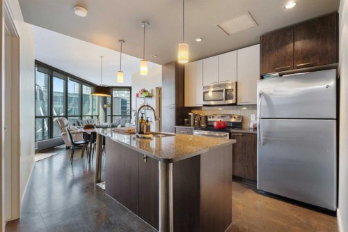 1902-220 12 Avenue Se, Calgary, AB - Indoor Photo Showing Kitchen With Stainless Steel Kitchen With Upgraded Kitchen