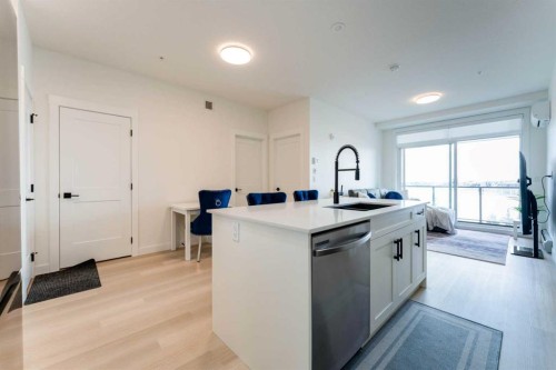 8309-1802 Mahogany Boulevard Se, Calgary, AB - Indoor Photo Showing Kitchen With Stainless Steel Kitchen With Upgraded Kitchen