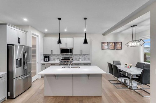 110 Waterford Road, Chestermere, AB - Indoor Photo Showing Kitchen With Stainless Steel Kitchen With Upgraded Kitchen