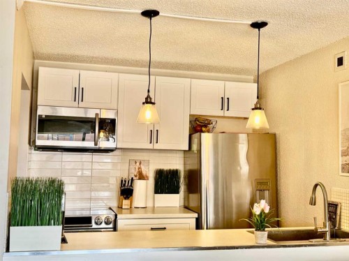 511-221 6 Avenue Se, Calgary, AB - Indoor Photo Showing Kitchen With Double Sink