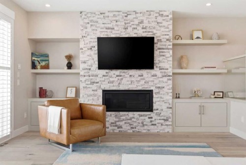 2024 36 Avenue, Calgary, AB - Indoor Photo Showing Other Room With Fireplace