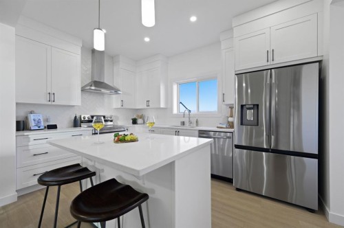 1742 Keystone Creek Avenue, Calgary, AB - Indoor Photo Showing Kitchen With Stainless Steel Kitchen With Upgraded Kitchen