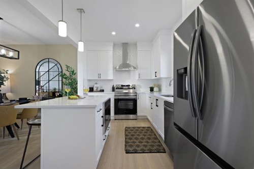 1742 Keystone Creek Avenue, Calgary, AB - Indoor Photo Showing Kitchen With Stainless Steel Kitchen With Upgraded Kitchen