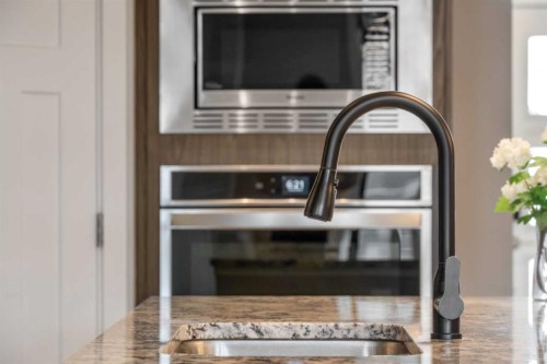 166 Howse Common Ne, Calgary, AB - Indoor Photo Showing Kitchen With Double Sink With Upgraded Kitchen